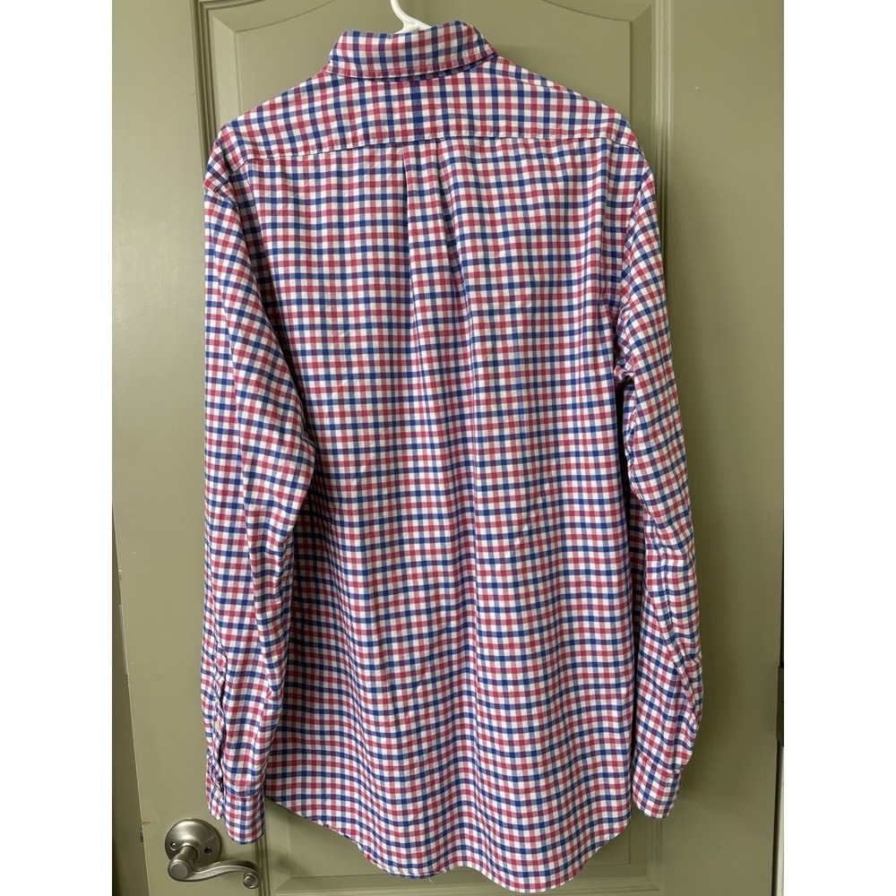 Ralph Lauren Men's Red and Blue Checkered Button-Down Shirt Size L - Picture 11 of 13